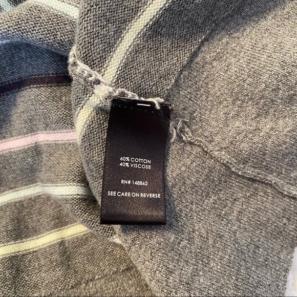 Torrid Pastel Stripe & Gray Button Front Boyfriend Cardigan - 1X - Picture 7 of 14